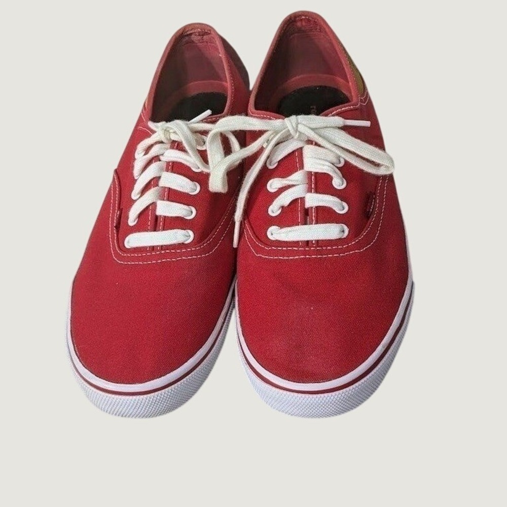 Levi's Men's Size 13 Red Canvas Low Top Sneakers Lace Up Skate Shoes